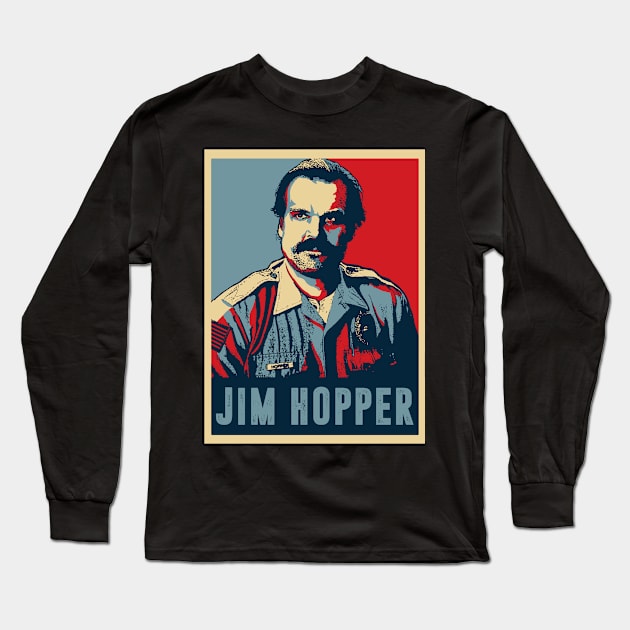 Jim Hopper Long Sleeve T-Shirt by VanHand